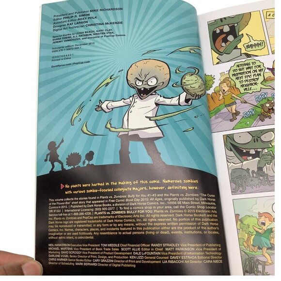 Plants Vs. Zombies: Bully For You Paperback Comic Book By Paul Tobin 2015 - Picture 3 of 16